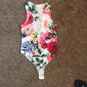 Vibrant flower bodysuit